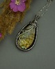 wisiory Duży wisior złoty labradoryt wire wrapping 1