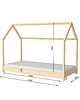 meble do pokoju dziecka Łóżko dziecięce domek Lilly sosna naturalna 160x80 cm 3