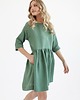 sukienki mini damskie Lniana Sukienka DAISY EUCALYPTUS GREEN 4