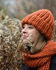 czapki damskie Pomarańczowa czapka z wełny 100%  WOOLY ruda 2
