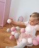 dekoracje świetlne Lampki Cotton Balls 20 led pudrowo-srebrne, glamour, świecące kule na baterie 3