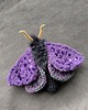 dodatki - różne Motylek Ćma fioletowa z cekinami mały objekt decoracyjny 1