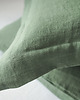 poduszki gładkie Lniana Poszewka z Listwą EUCALYPTUS GREEN 2