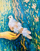 inne Anioł na desce 30 x 42 cm  4