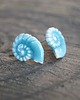 kolczyki ceramiczne Kolczyki Muszelki "Turkusowe Echo Oceanu" - ceramiczne sztyfty 3