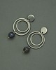 kolczyki wire wrapping Kolczyki koła labradoryt  kółka stal chirurgiczna 1