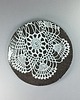 podkładki do kuchni Komplet ceramicznych podstawek Czarna koronka 2