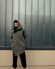 bluzy męskie Asymetryczna bluza ROBIN HOOD z kapturem khaki 2
