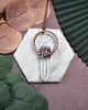 wisiory Miedziany wisior amulet z kwarcem i ametystem #34 1