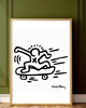 plakaty PLAKAT dekoracyjny pop art  deskorolka Keith Haring grafika 4