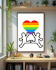 plakaty PLAKAT dekoracyjny serce Keith Haring miłość lgbt tęcza 1