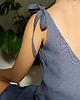 sukienki mini damskie Sukienka lniana BELLA NOTTE denim 5