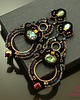 kolczyki soutache Bardzo długie czarno tęczowe kolczyki sutasz 4