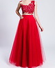 spódnice maxi S074 spódnica maxi rozkloszowana. Czerwona 1