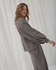 spodnie materiałowe damskie Spodnie boucle steel grey premium 4