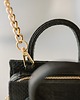 torby na ramię Charm bag - skórzana torebka - czarna - tłoczona 5