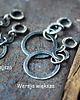 kolczyki wire wrapping Duże oksydowane kolczyki koła 7