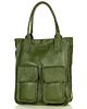 torby na ramię Torebka shopper z kieszeniami MAZZINI - militarny zielony 1