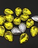 biżuteria różna Tunele do uszu łezki 10-100mm ze szklanym kryształkiem #024 Citrine 2