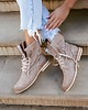 botki damskie DZIURKOWANE BOTKI WORKERY - SKÓRA NATURALNA - MODEL 428 - KOLOR CAPPUCCINO 1