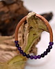 bransoletki - inne Bransoletka miedziana handmade z koralikami: ametyst 1
