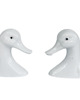dodatki - różne Porcelanowe podpórki na książki gęsi, Holandia lata 50. 3