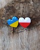 kolczyki z żywicy Dla UKRAINY! Kolczyki serca z flagą Ukrainy i Polski 4