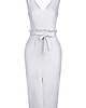 sukienki midi damskie Elegancka sukienka wizytowa midi bez rękawów z dekoltem w V - M633 4