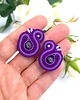 kolczyki soutache Largo kolczyki sztyfty sutasz z ametystem fioletowe małe lekkie 1