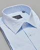 koszule męskie Koszula męska 00295 dł. rękaw błękit slim fit 164/170 40 1