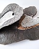 patery i talerze Patera dekoracyjna BIG LEAF- szaro-złota 8