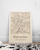 dekoracje - na ścianę Mapa z ulicami RZESZÓW Obraz drewniany na ścianę 1