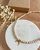 chokery Choker z kamienia rzecznego z półksiężycem 1