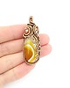 wisiory Wisiorek z żółtym agatem  wire wrapping 8