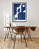 plakaty Plakat abstrakcyjny, abstrakcja, geometria - Dwa Odcienie Niebieskiego 2
