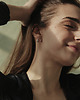 kolczyki srebrne SMOOTH  GEMstone  circle/ silver earrings 2