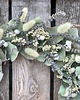 wianki Boho wianek z naturalnym suszonym eukaliptusem i trawami 1