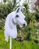 zabawki - inne Hobby horse A3 siwy biały koń na kiju 3