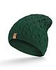 czapki damskie Modna ciepła czapka damska butelkowa zieleń zimowa pleciona 3