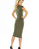 sukienki midi damskie 144-5 Sukienka midi SARA - KHAKI 1
