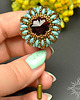 broszki Marsala, szpila, broszka, beading 3