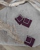 kolczyki - inne Geometryczne kolczyki ze skóry, romby burgund 1