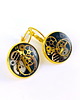 kolczyki pozłacane KOLCZYKI Małe Uszko Golden (Black) 1