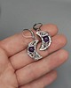 kolczyki wire wrapping Kolczyki księżyce ametyst wire wrapping 2