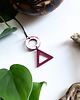 wisiory Bordowy wisiorek kółko i trójkąt z żywicy epoksydowej 4,3 cm handmade 1