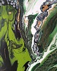obrazy DUCH LASU VII. KORA. 40x50 cm Akryl na płótnie Abstrakcja do salonu 6