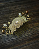 Ślubne ozdoby do włosów Złoty  grzebyk do włosów soutache 5