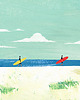 plakaty Plaża surferów - plakat 50x70 cm - wakacje pod palmami 2