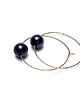 kolczyki pozłacane Kolczyki pozłacane Alloys Collection /one pearl/ navy blue  1