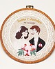 Ślub - inne Personalizowana pamiątka ślubna/rocznicowa, haft w oprawie vintage 2